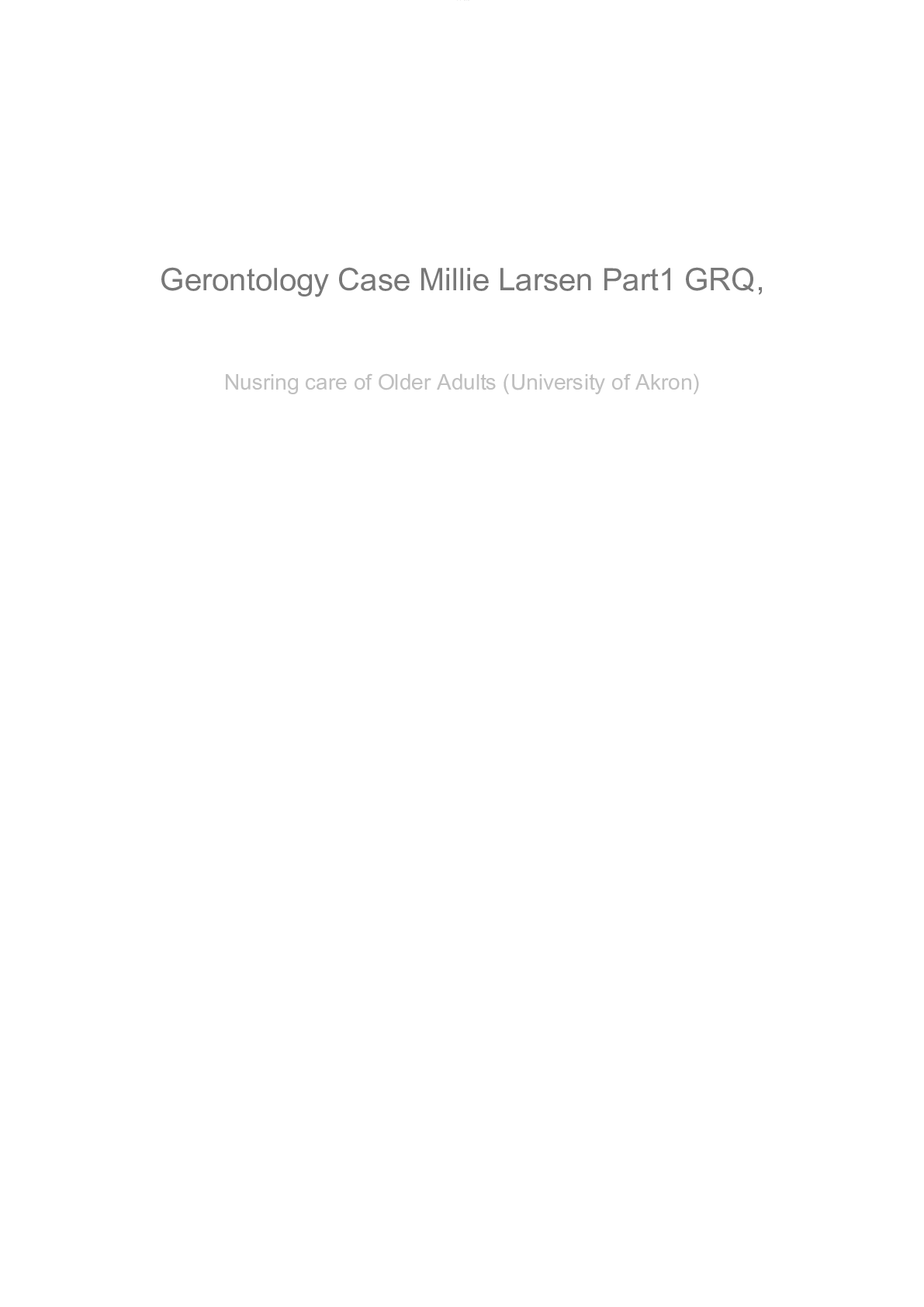 Preview image for Millie Larsen, Part 1 Guided Reflection Questions